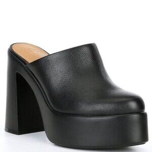 Gianni Bini Black Platform Mules
